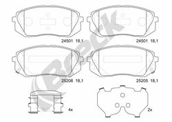 Set placute frana Breck 25205 00 701 10