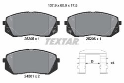 Set placute frana Textar 2520501