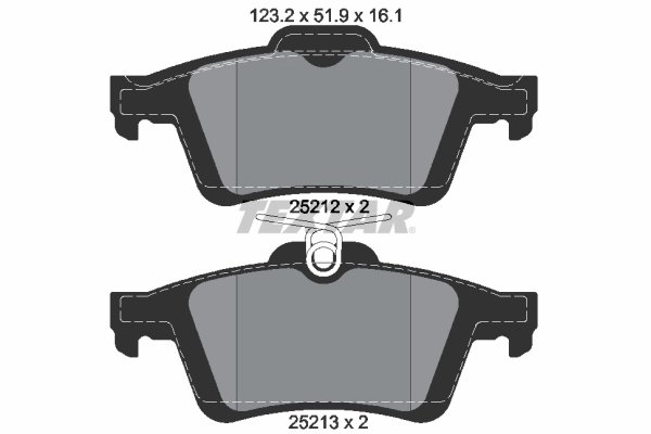 Set placute frana Textar 2521201