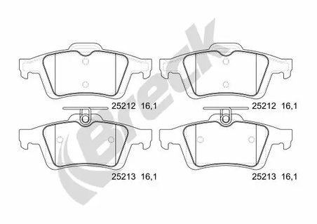 SET PLACUTE FRANA BRECK 25212 00 702 00 - Compatibil cu FORD, VOLVO