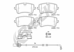 Set placute frana Breck 25214 00 554 10