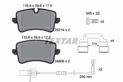 SET PLACUTE FRANA TEXTAR 2521405 - Compatibil cu AUDI