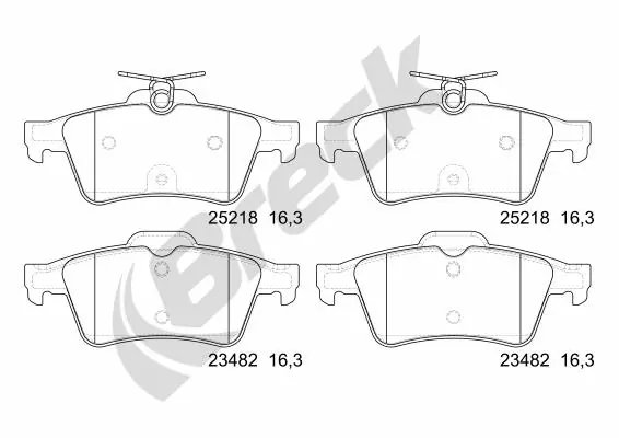 SET PLACUTE FRANA BRECK 25218 00 702 00 - Compatibil cu PEUGEOT