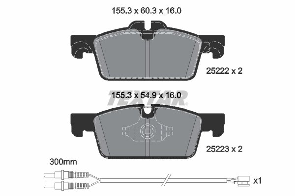 SET PLACUTE FRANA TEXTAR 2522204 - Compatibil cu PEUGEOT