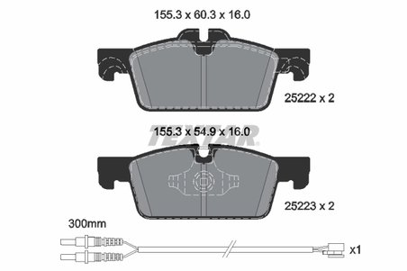 SET PLACUTE FRANA TEXTAR 2522204 - Compatibil cu PEUGEOT