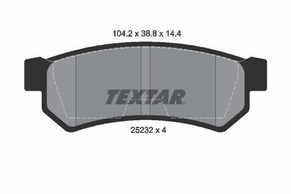 SET PLACUTE FRANA TEXTAR 2523201 - Compatibil cu CHEVROLET, DAEWOO, SUZUKI