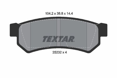 SET PLACUTE FRANA TEXTAR 2523201 - Compatibil cu CHEVROLET, DAEWOO, SUZUKI