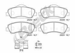 Set placute frana Breck 25250 00 701 00