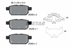 Set placute frana Textar 2525801