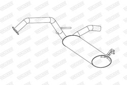 TOBA ESAPAMENT FINALA WALKER 25285 - Compatibil cu CITROEN, PEUGEOT, TOYOTA