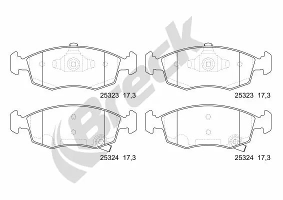 SET PLACUTE FRANA BRECK 25323 00 702 10 - Compatibil cu FIAT, LANCIA