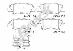 Set placute frana Breck 25337 00 702 00