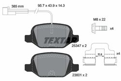Set placute frana Textar 2534701