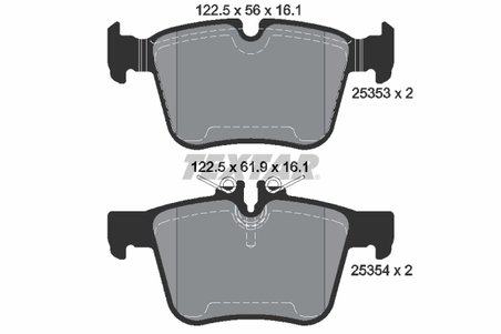SET PLACUTE FRANA TEXTAR 2535301 - Compatibil cu MERCEDES-BENZ