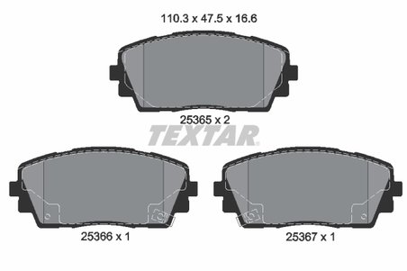 SET PLACUTE FRANA TEXTAR 2536501 - Compatibil cu DODGE, KIA