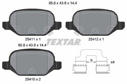 Set placute frana Textar 2541101