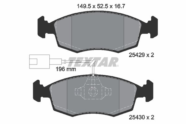 SET PLACUTE FRANA TEXTAR 2542901 - Compatibil cu FIAT