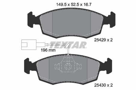 SET PLACUTE FRANA TEXTAR 2542901 - Compatibil cu FIAT