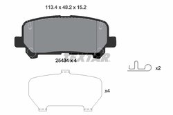 SET PLACUTE FRANA TEXTAR 2543401 - Compatibil cu ACURA, CHEVROLET, HOLDEN, HONDA, ISUZU, ISUZU (JIANGXI)