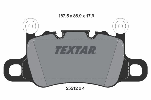 SET PLACUTE FRANA TEXTAR 2551205 - Compatibil cu BENTLEY, PORSCHE