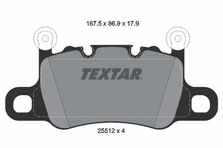 SET PLACUTE FRANA TEXTAR 2551205 - Compatibil cu BENTLEY, PORSCHE