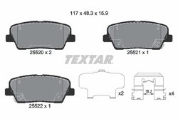 Set placute frana Textar 2552001