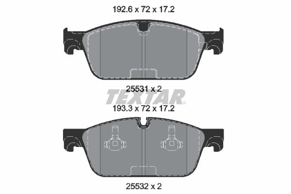 Set placute frana Textar 2553103
