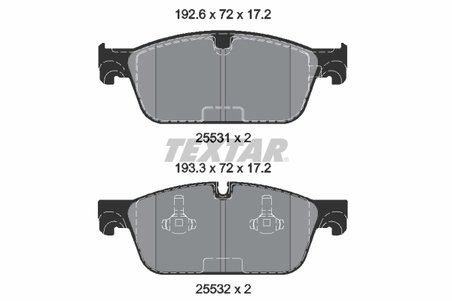 Set placute frana Textar 2553103