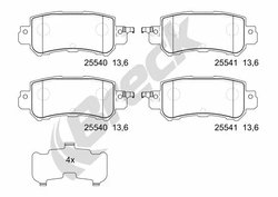SET PLACUTE FRANA BRECK 25540 00 702 00 - Compatibil cu MAZDA