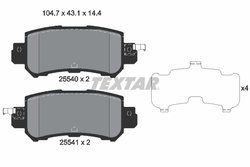 SET PLACUTE FRANA TEXTAR 2554001 - Compatibil cu MAZDA