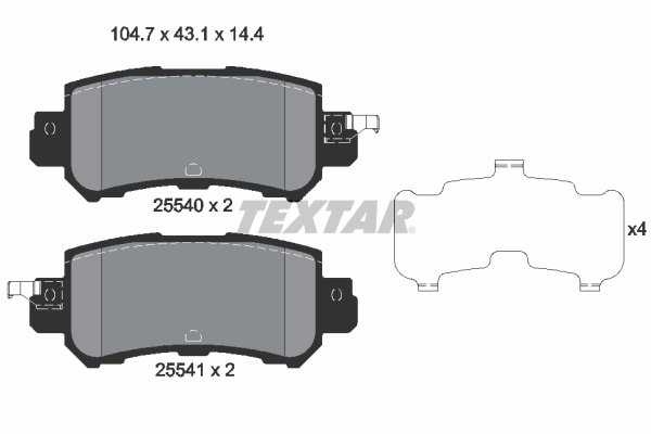 Set placute frana Textar 2554001