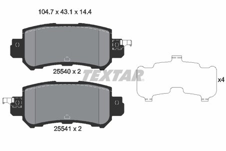 Set placute frana Textar 2554001