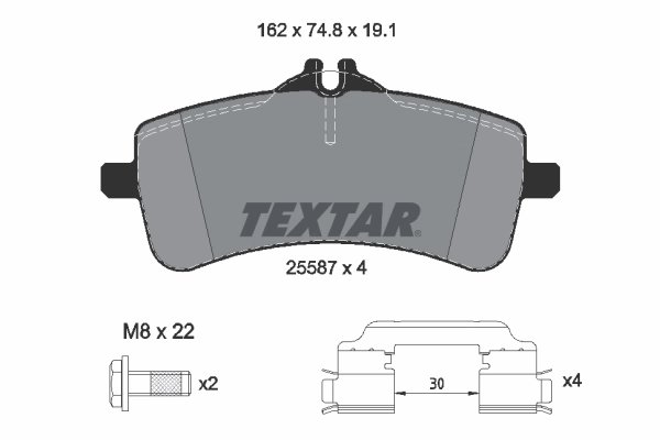 Set placute frana Textar 2558701