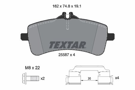 Set placute frana Textar 2558701