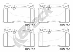 SET PLACUTE FRANA BRECK 25643 00 551 00 - Compatibil cu AUDI, PORSCHE