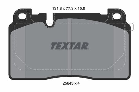 SET PLACUTE FRANA TEXTAR 2564302 - Compatibil cu AUDI