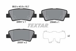 SET PLACUTE FRANA TEXTAR 2564701 - Compatibil cu HYUNDAI, KG MOBILITY, KIA, SSANGYONG