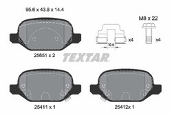 SET PLACUTE FRANA TEXTAR 2565101 - Compatibil cu FIAT