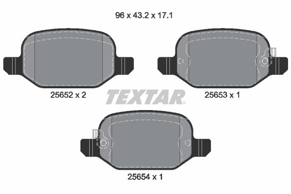 SET PLACUTE FRANA TEXTAR 2565201 - Compatibil cu FIAT