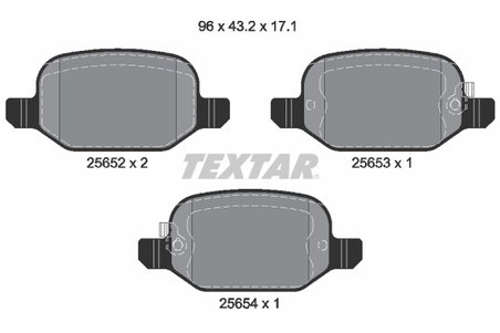 SET PLACUTE FRANA TEXTAR 2565201 - Compatibil cu FIAT
