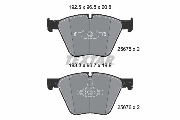 SET PLACUTE FRANA TEXTAR 2567501 - Compatibil cu BMW