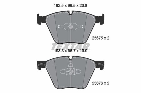 SET PLACUTE FRANA TEXTAR 2567501 - Compatibil cu BMW