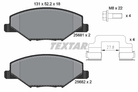 Set placute frana Textar 2568101