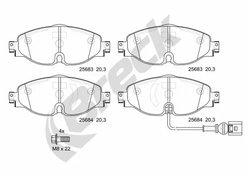 SET PLACUTE FRANA BRECK 25683 00 701 00 - Compatibil cu AUDI, CUPRA, SEAT, SKODA, VW
