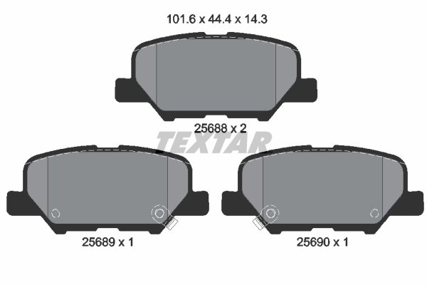 Set placute frana Textar 2568801