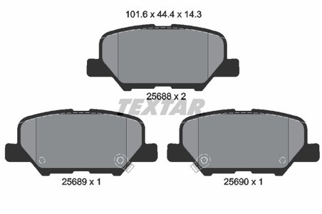 Set placute frana Textar 2568801