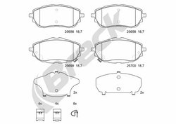 Set placute frana Breck 25698 00 701 00