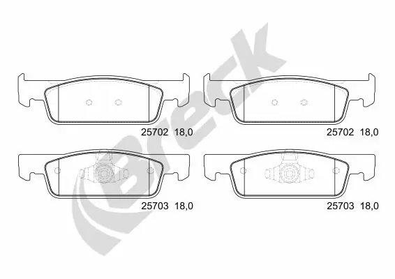 Set placute frana Breck 25702 00 702 00