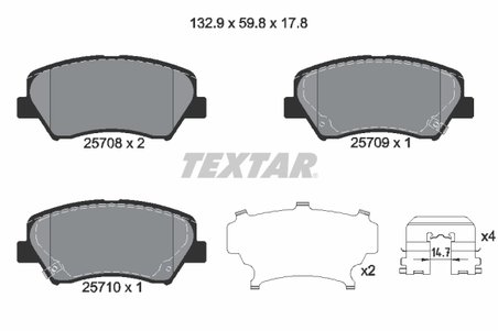Set placute frana Textar 2570801