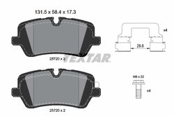 Set placute frana Textar 2572001